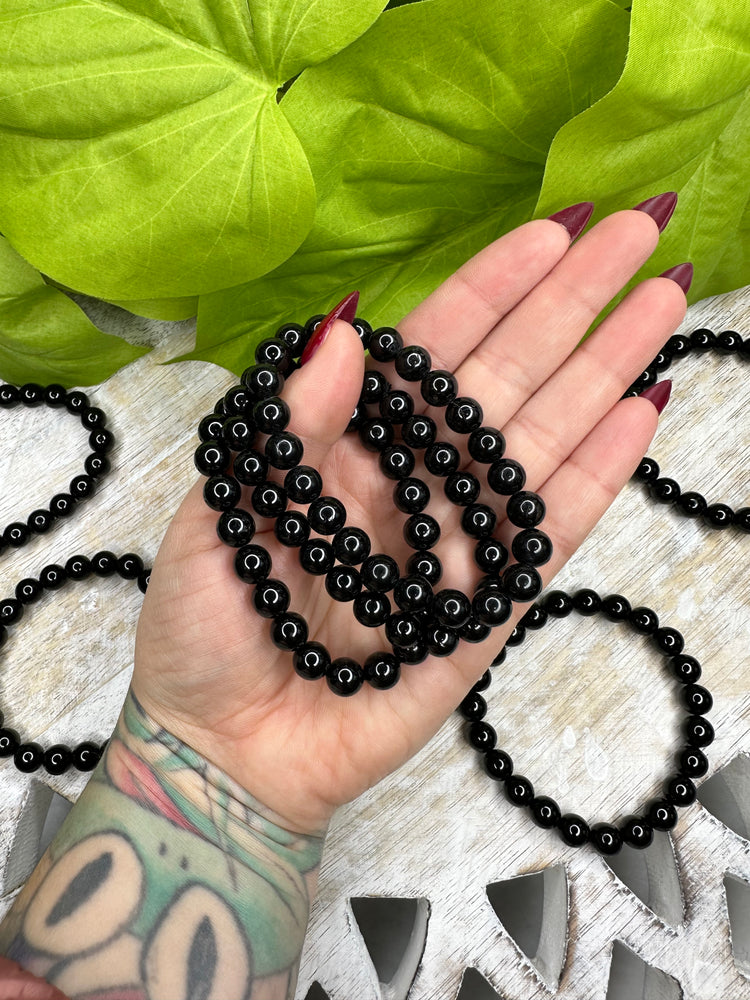 Black Tourmaline Bracelet - Filters negativity, empath protection, protection