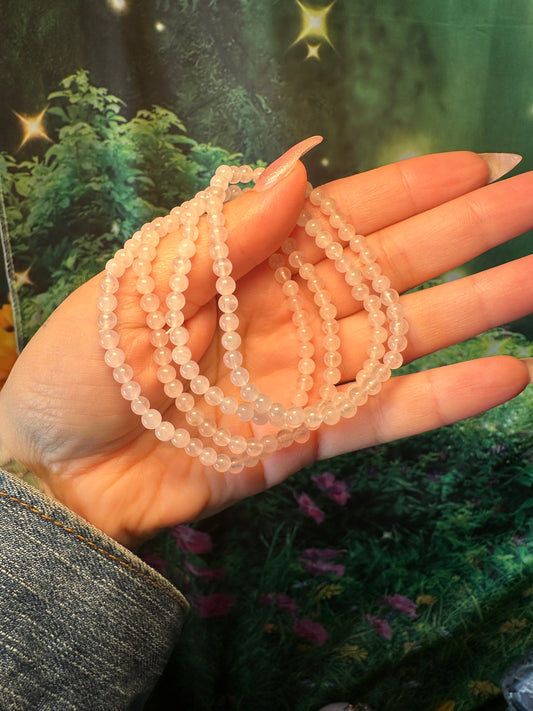 Rose Quartz bracelet - 4 mm