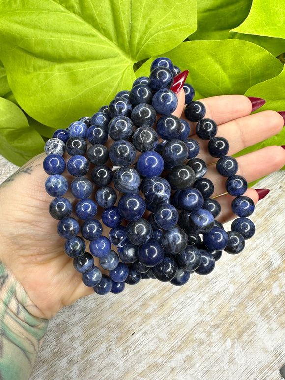 Sodalite bracelet - 2 different sizes - soothes anxiety, communication
