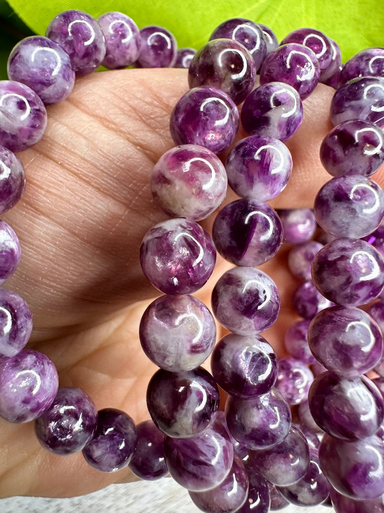 Gem Lepidolite Bracelet - Calmness, anxiety reducer, dreams