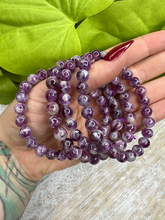 Gem Lepidolite Bracelet - Calmness, anxiety reducer, dreams