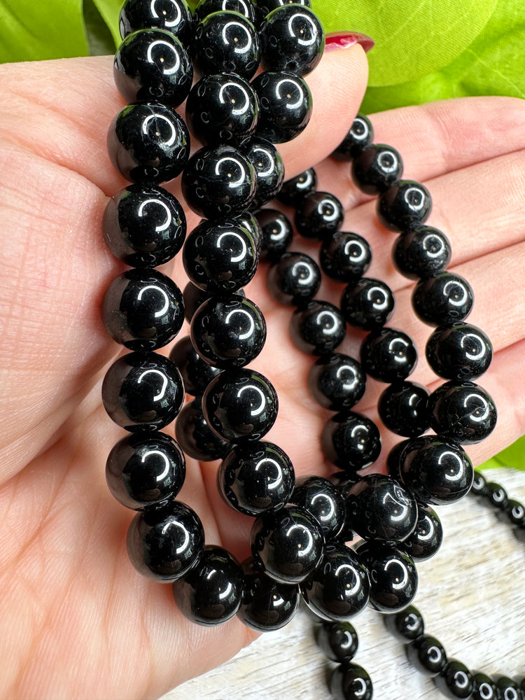 Black Tourmaline Bracelet - Filters negativity, empath protection, protection