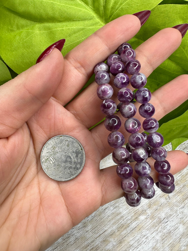 Gem Lepidolite Bracelet - Calmness, anxiety reducer, dreams