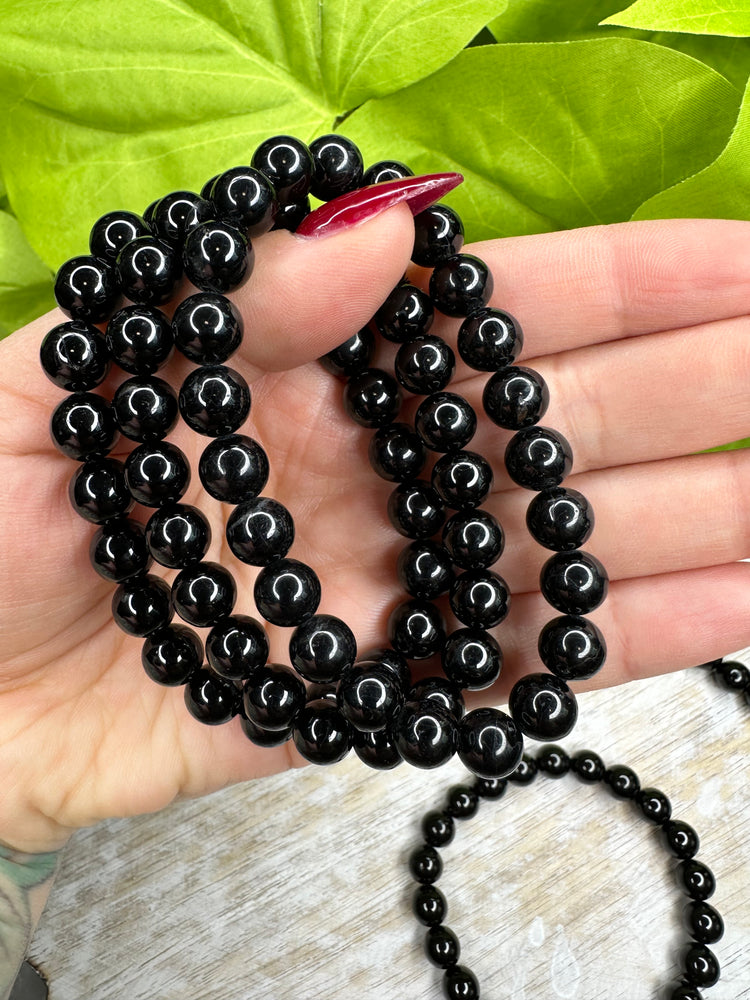 Black Tourmaline Bracelet - Filters negativity, empath protection, protection