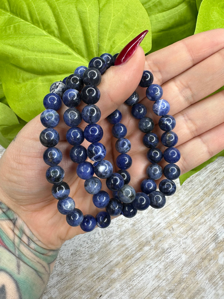 Sodalite bracelet - 2 different sizes - soothes anxiety, communication