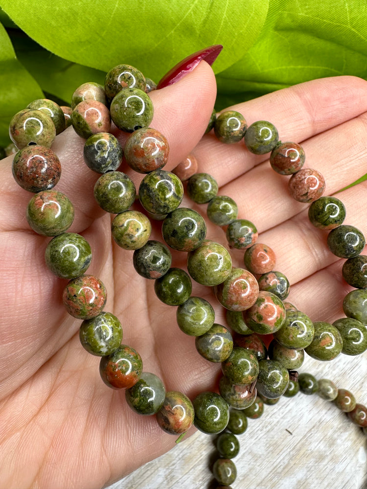 Unakite bracelet - balancing, resolves conflict and trauma