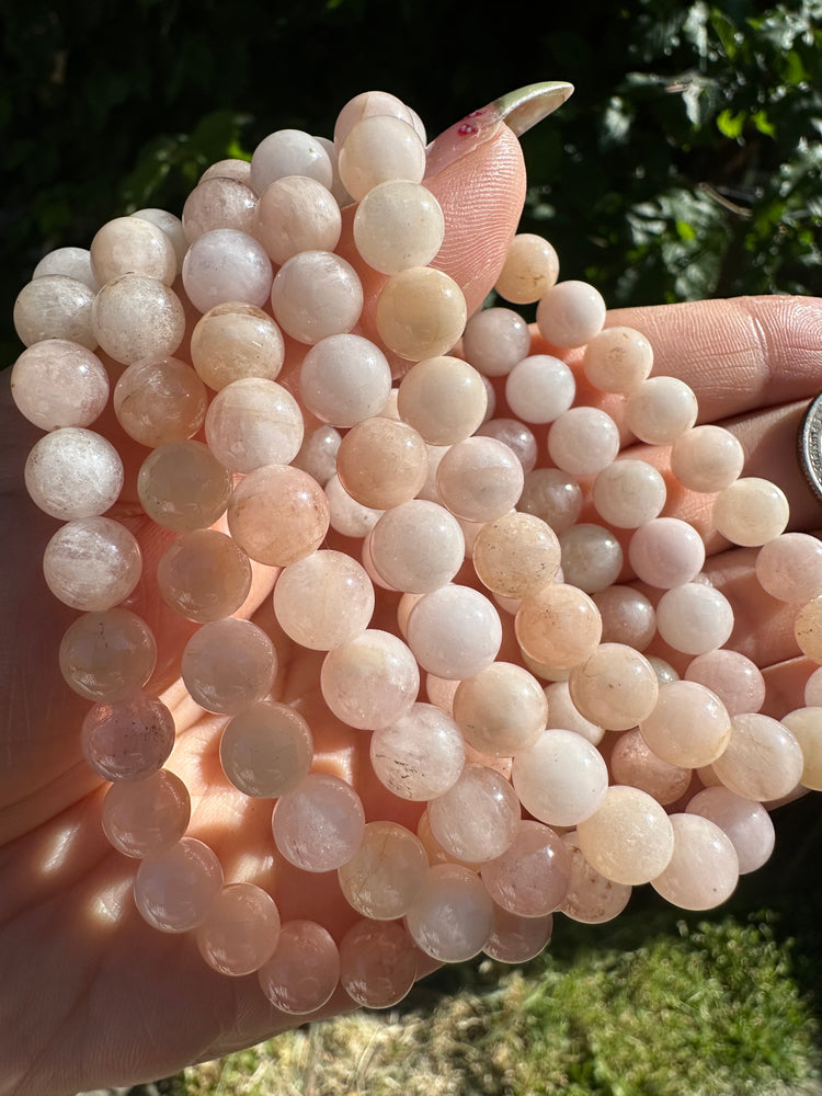 Morganite 8mm Bracelet- Self love