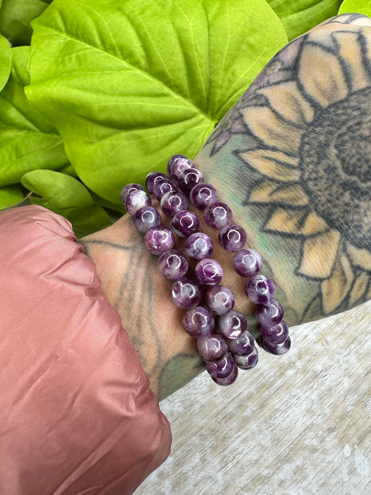 Gem Lepidolite Bracelet - Calmness, anxiety reducer, dreams