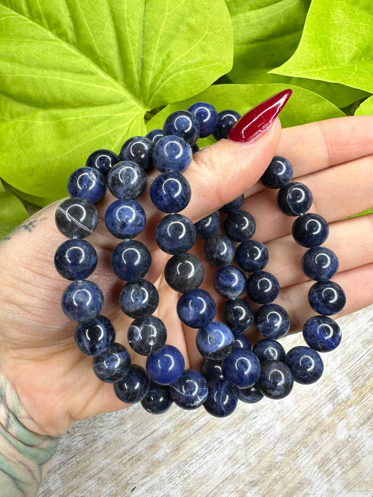 Sodalite bracelet - 2 different sizes - soothes anxiety, communication