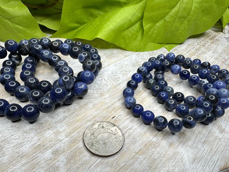 Sodalite bracelet - 2 different sizes - soothes anxiety, communication