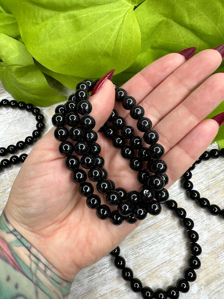 Black Tourmaline Bracelet - Filters negativity, empath protection, protection