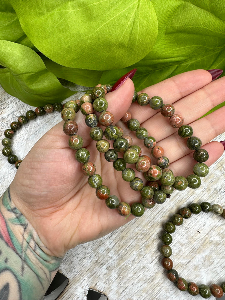 Unakite bracelet - balancing, resolves conflict and trauma