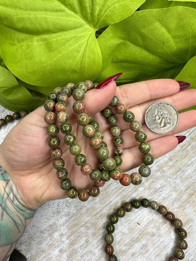 Unakite bracelet - balancing, resolves conflict and trauma