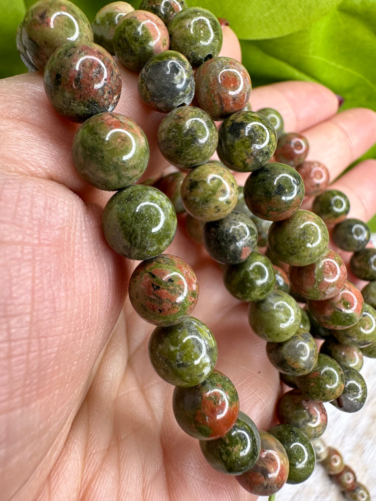 Unakite bracelet - balancing, resolves conflict and trauma