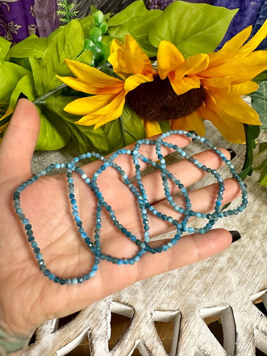 Blue Apatite Faceted Bracelet