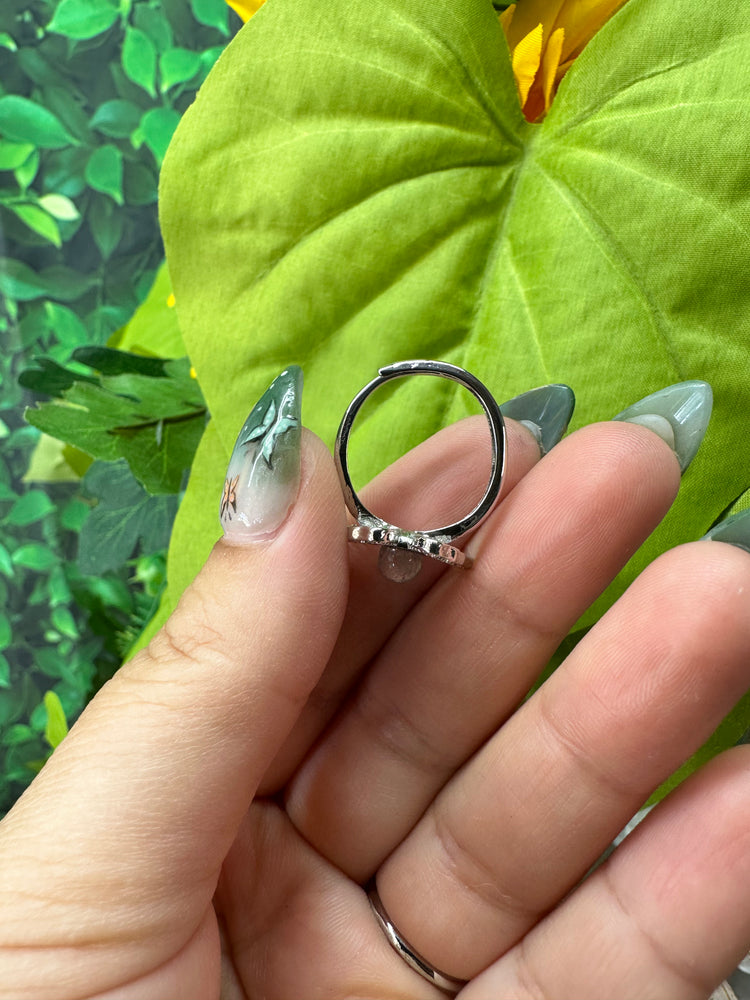 Labradorite Butterfly Adjustable Ring