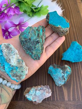 One Raw Chrysocolla from Peru