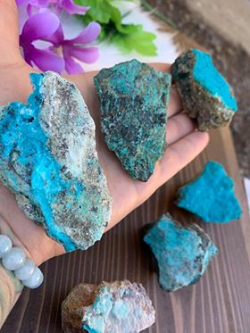 One Raw Chrysocolla from Peru