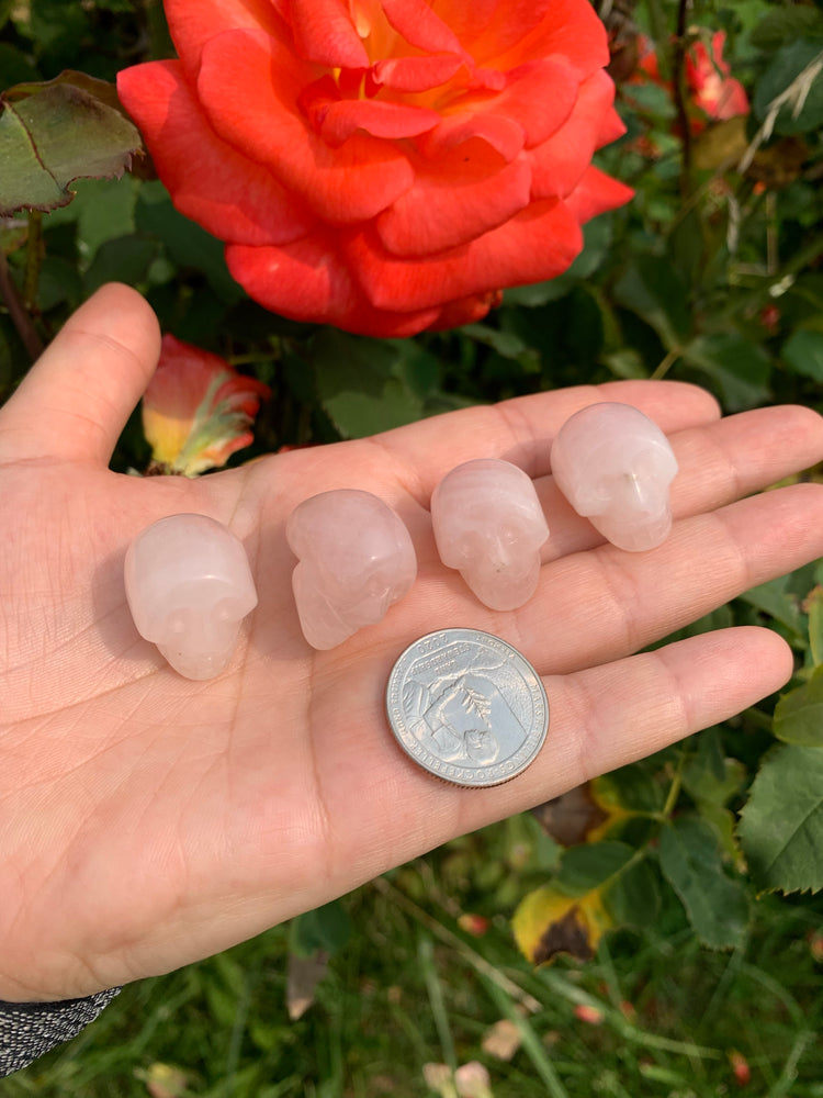 Rose Quartz mini skull