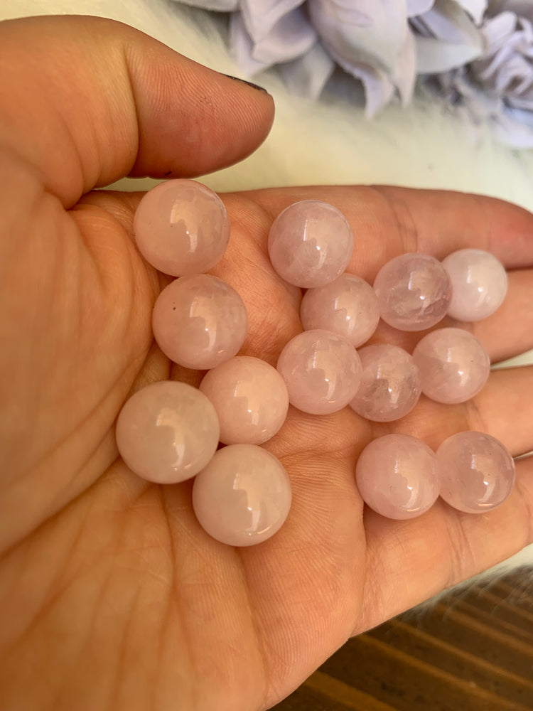 Rose quartz mini mini spheres (Comes with 5)