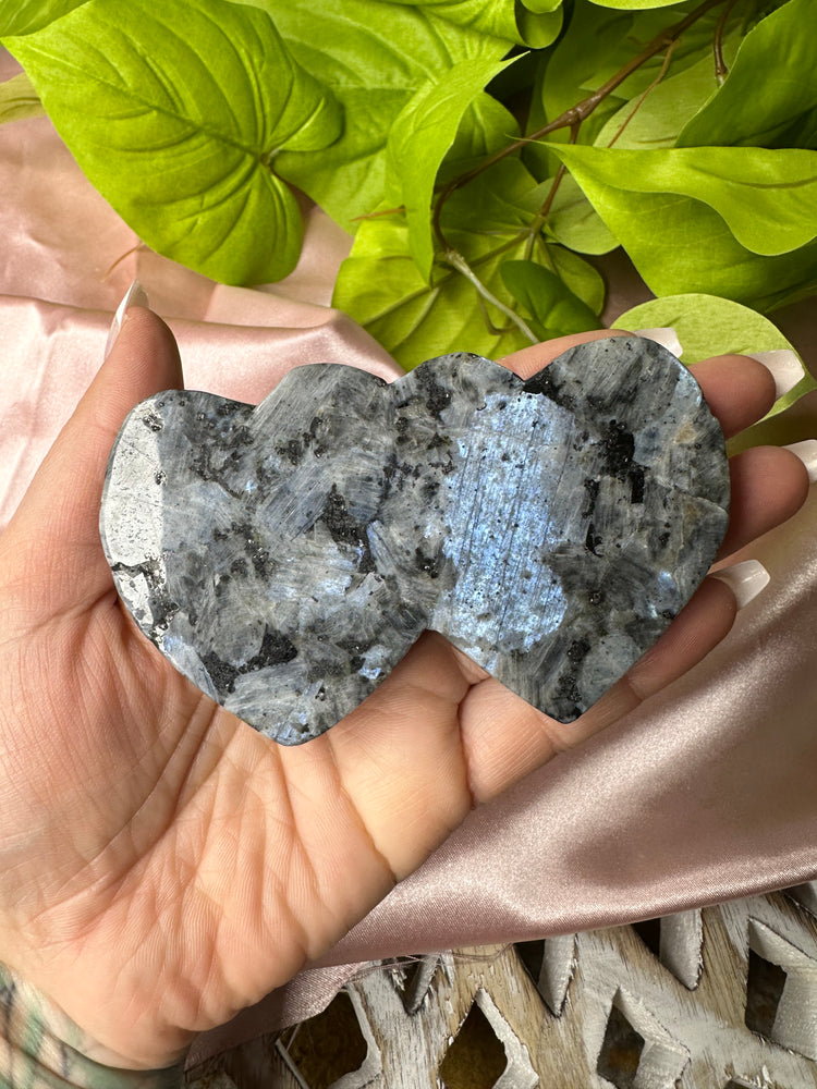 Larvikite Double Heart