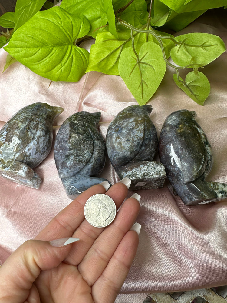 Moss Agate Penguin