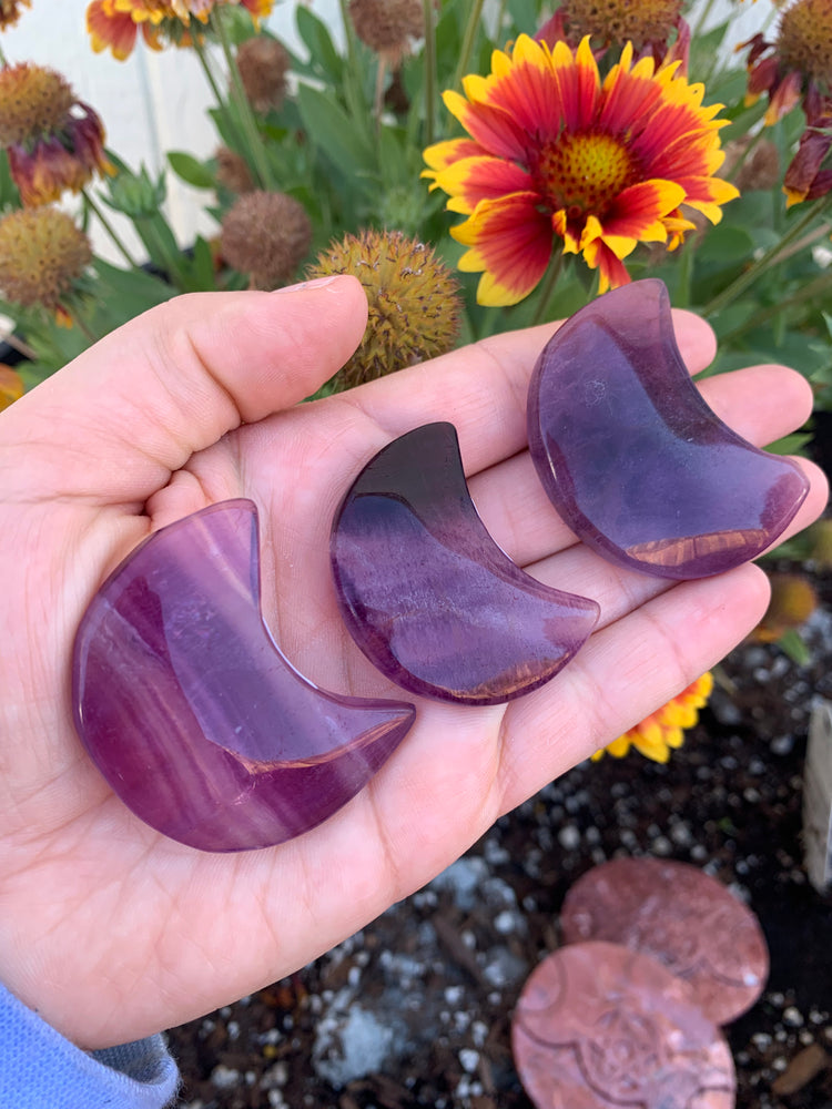 Purple Fluorite Moon