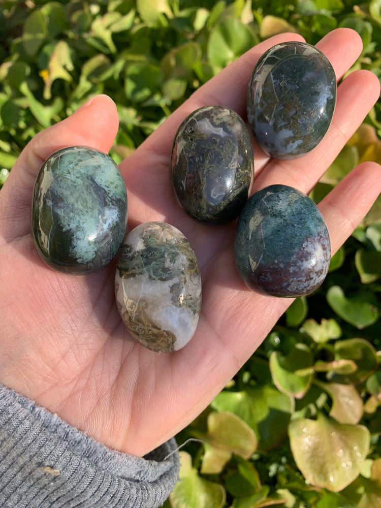 Moss Agate Pocket Stone