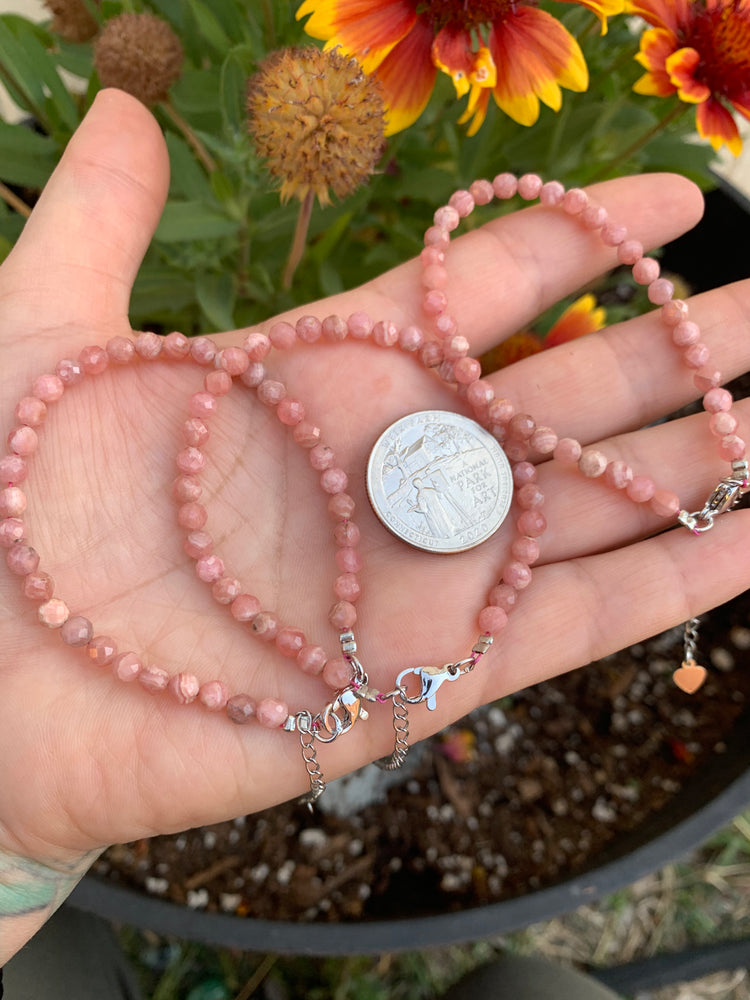 Rhodochrosite Faceted Bracelet