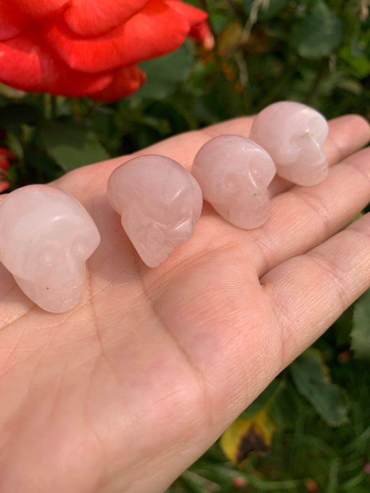 Rose Quartz mini skull