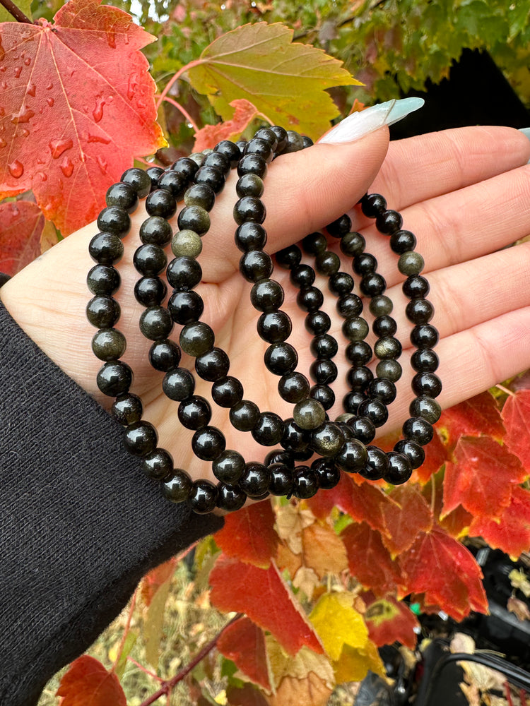 Golden Sheen Obsidian bracelet