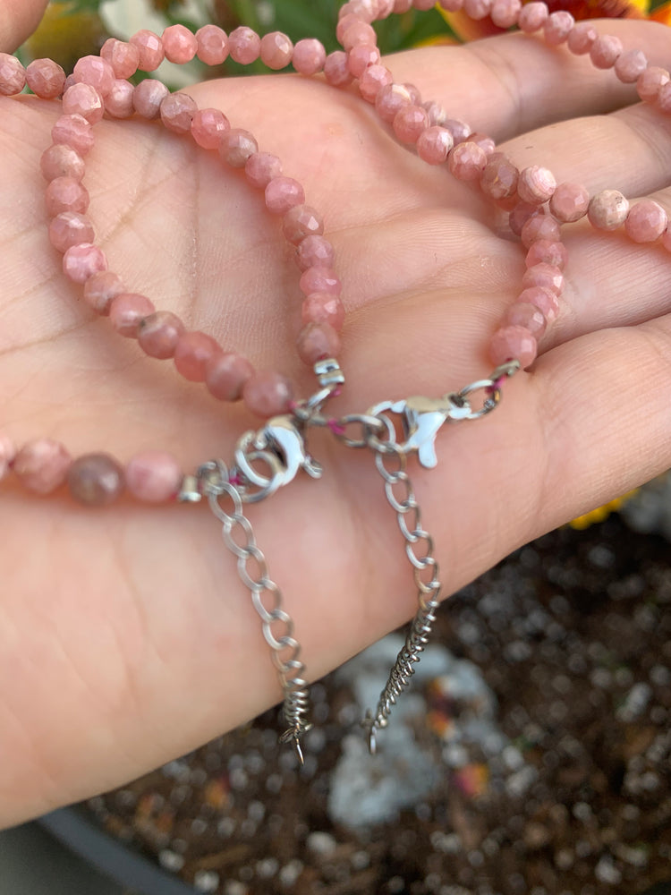 Rhodochrosite Faceted Bracelet