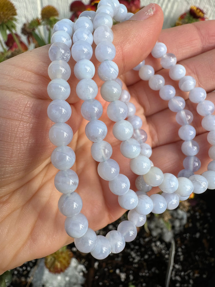 Chalcedony 6 mm Bracelet