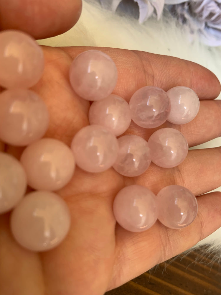 Rose quartz mini mini spheres (Comes with 5)