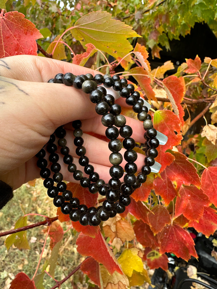 Golden Sheen Obsidian bracelet