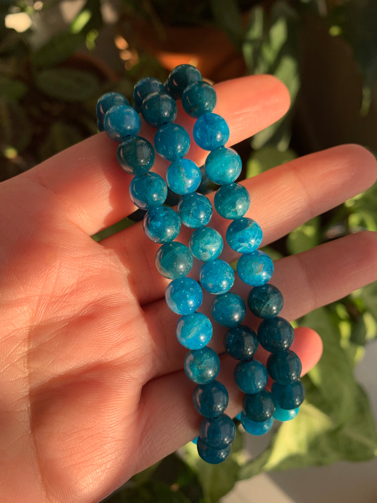 Blue apatite bracelet