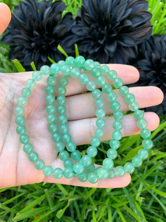 Green aventurine bracelet-6 mm beads