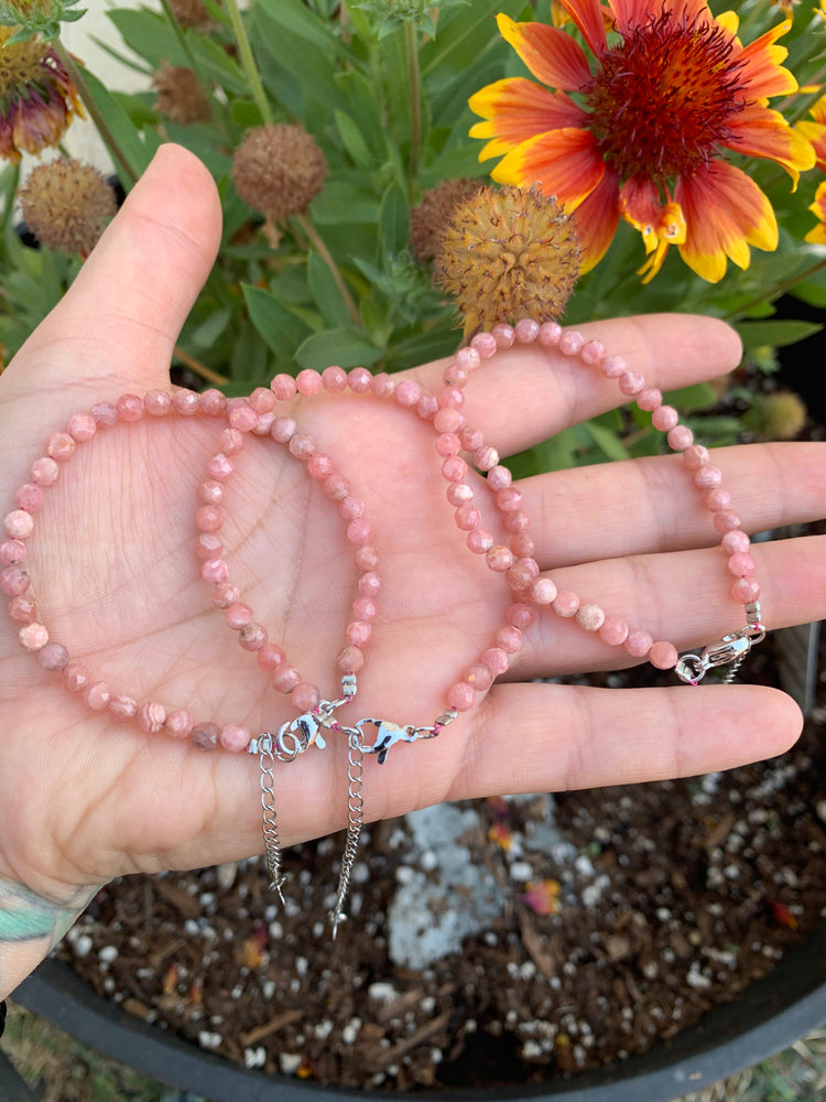 Rhodochrosite Faceted Bracelet