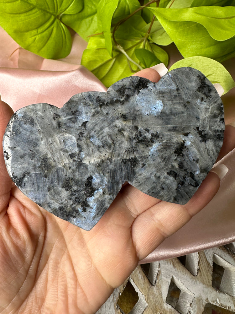 Larvikite Double Heart