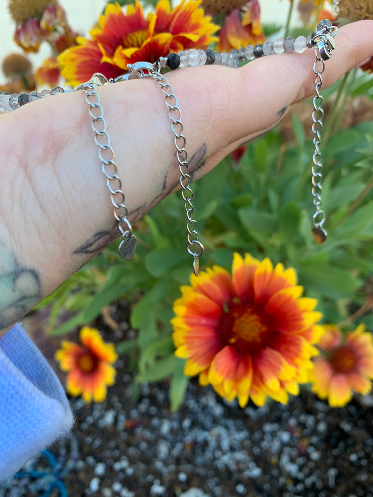 Tourmalated Quartz Faceted Bracelet