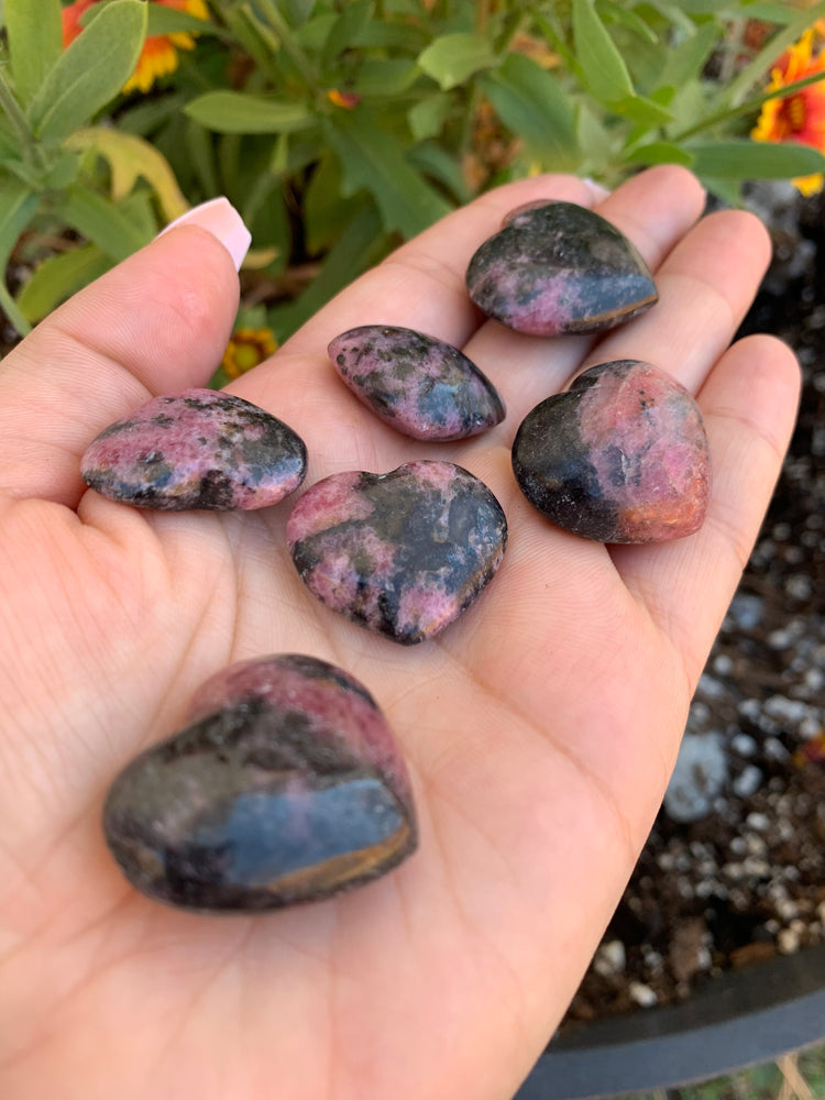 Rhodonite heart