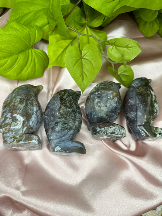 Moss Agate Penguin