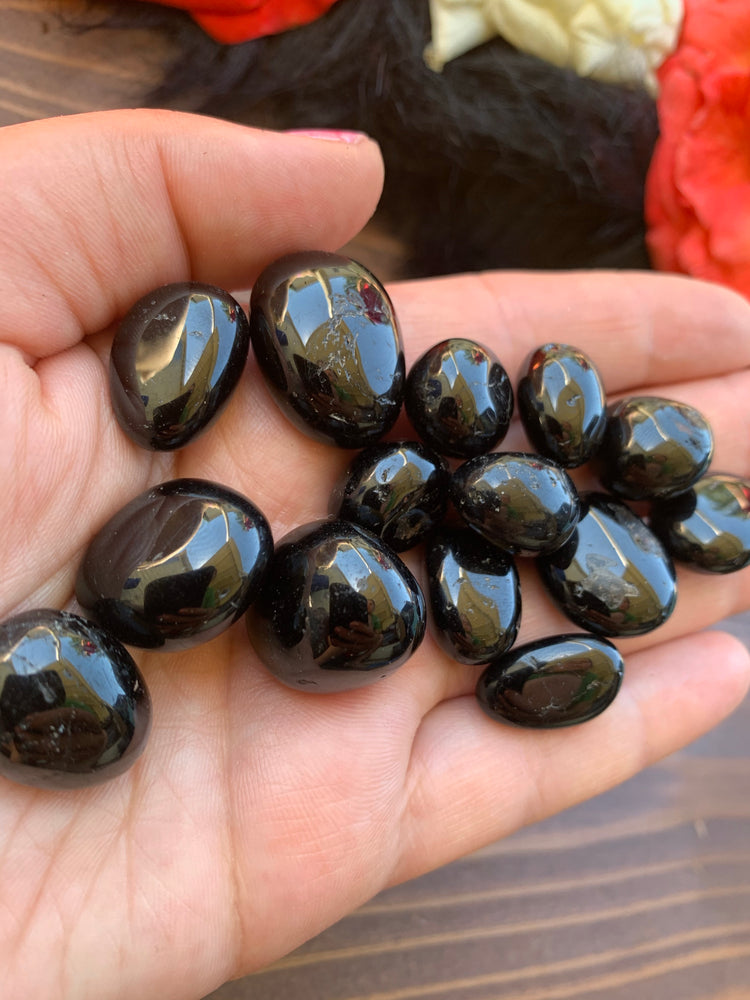 Black tourmaline small tumble