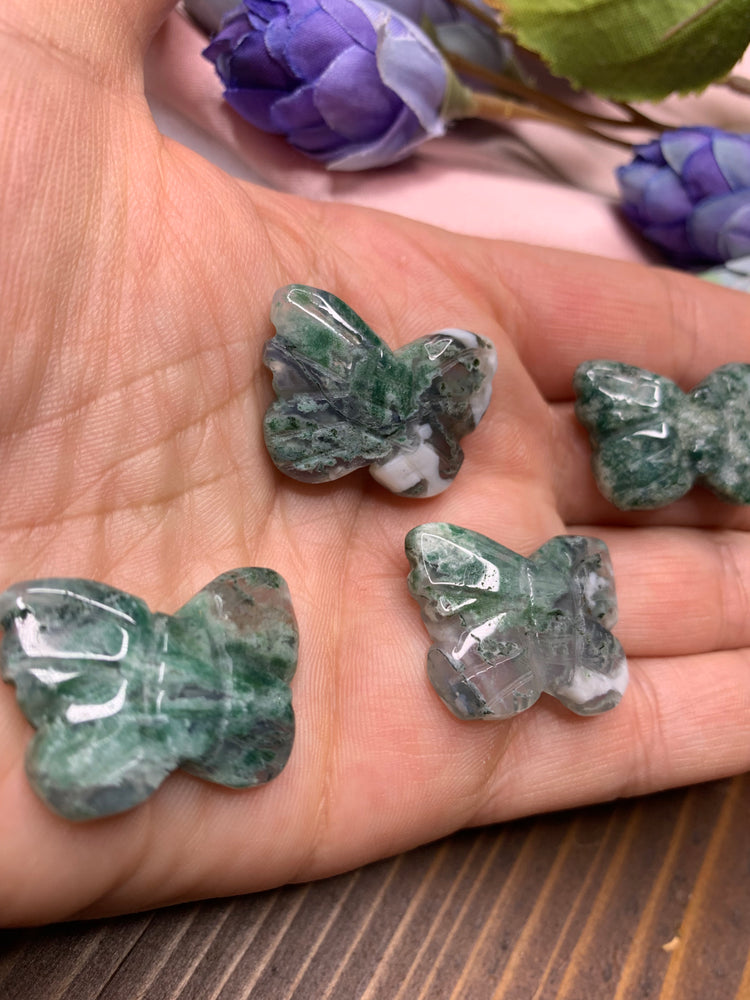 Moss Agate Butterfly