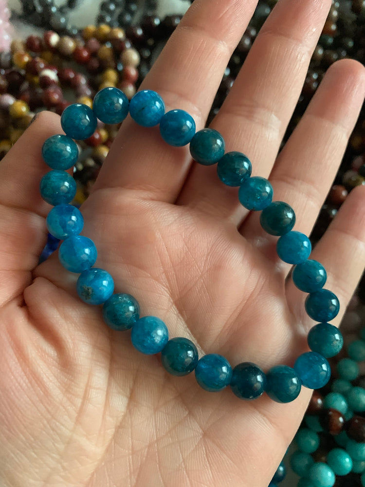 Blue apatite bracelet