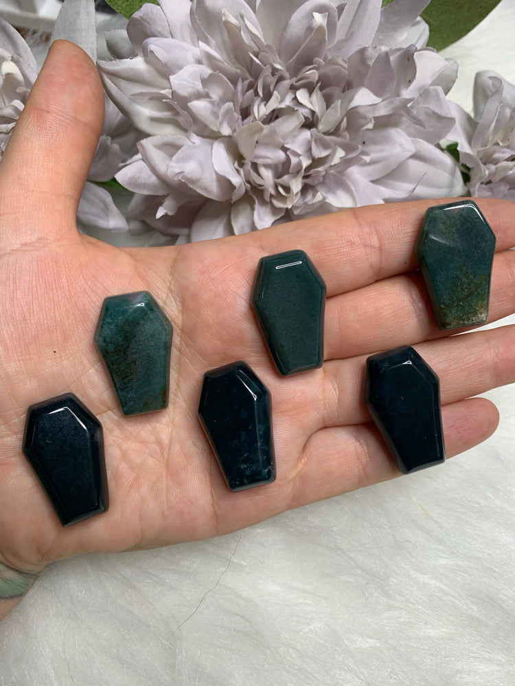 Moss Agate Coffin