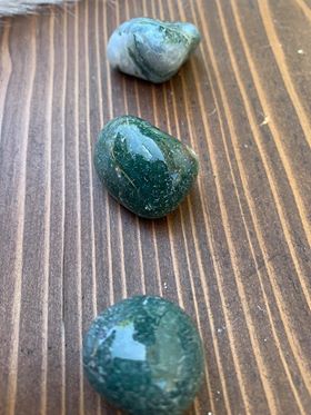 Moss Agate tumble